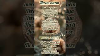 Nazm Nazm ❤️ |Lyrics#shorts #ytshorts#trending#nazmnazm #bareillykibarfi#arko #hindisongs#@7S_Lyrics