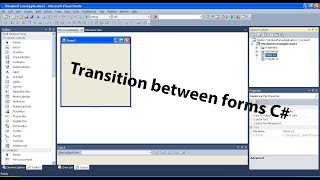 How transition between Windows forms C#. Visual studio