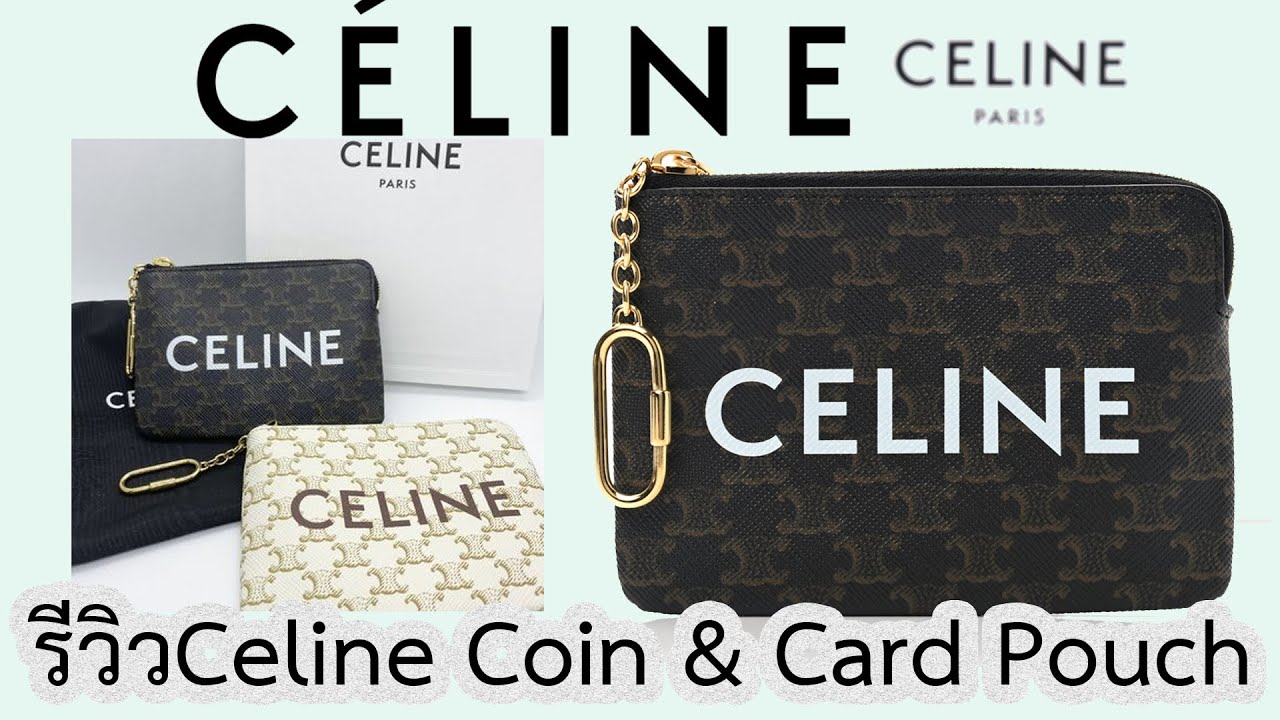 celine coin and card pouch