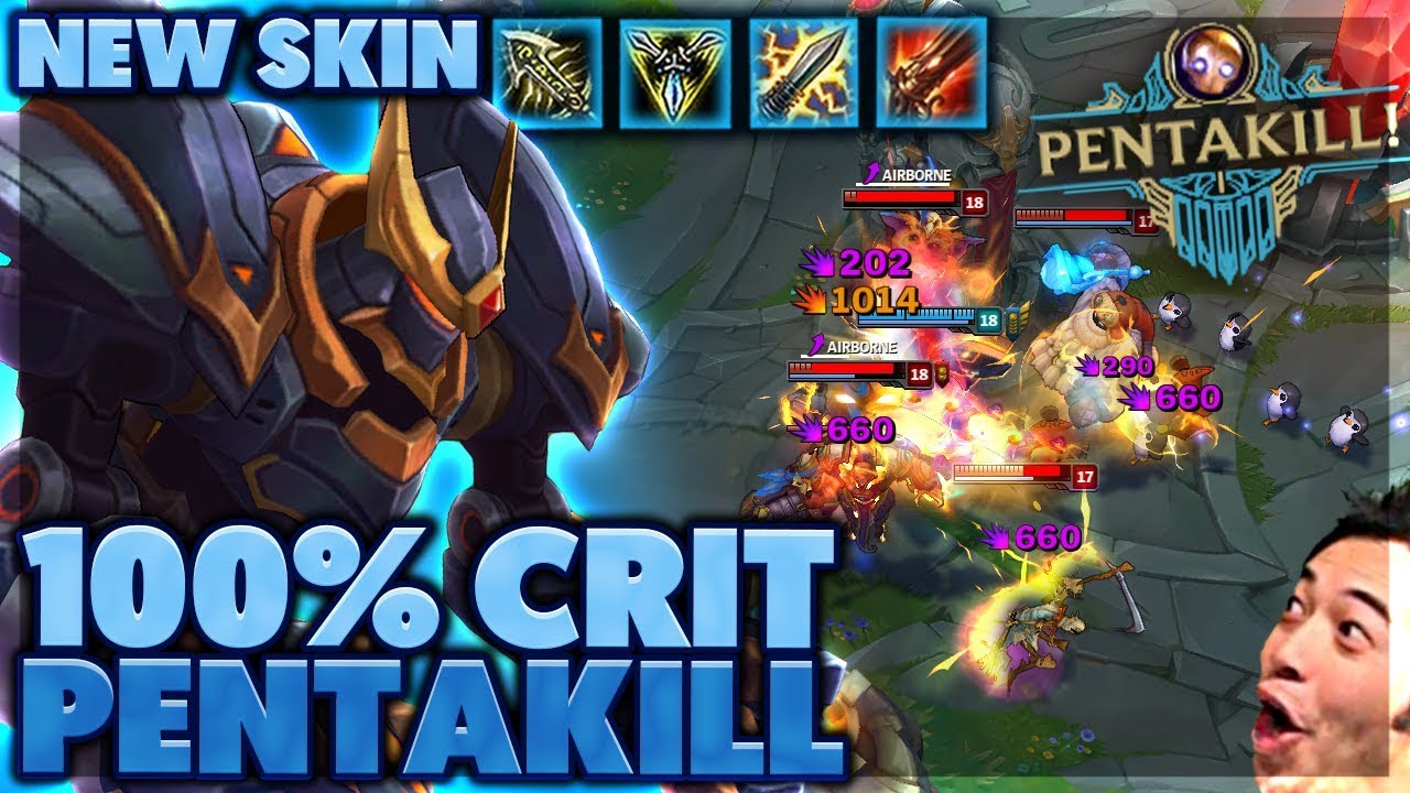 FASTEST PENTAKILL EVER | THIS NEW SKIN IS INSANE | 100% CRIT BLITZCRANK - BunnyFuFuu