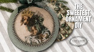 DIY Dacshund Christmas Ornament |Vintage Style Hoiday Crafting