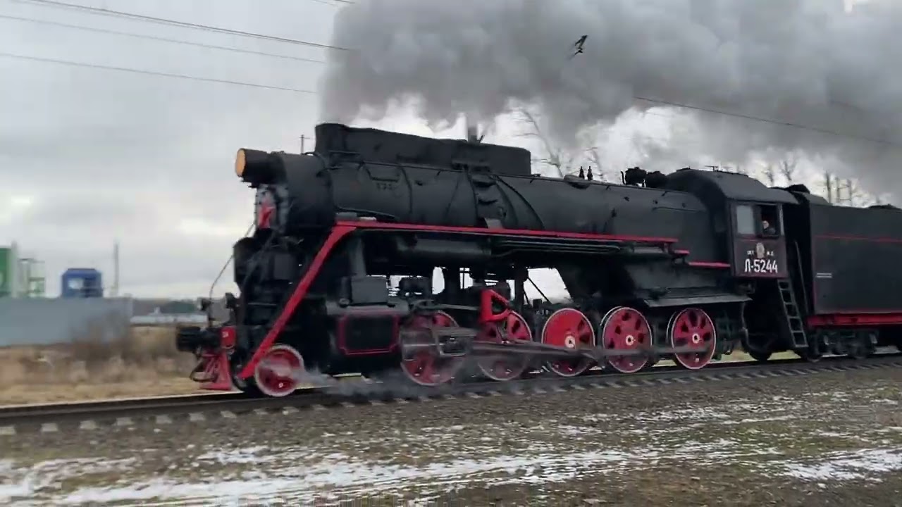 Лебедянка! Паровоз Л-5244 с поездом Ярославль — Рыбинск