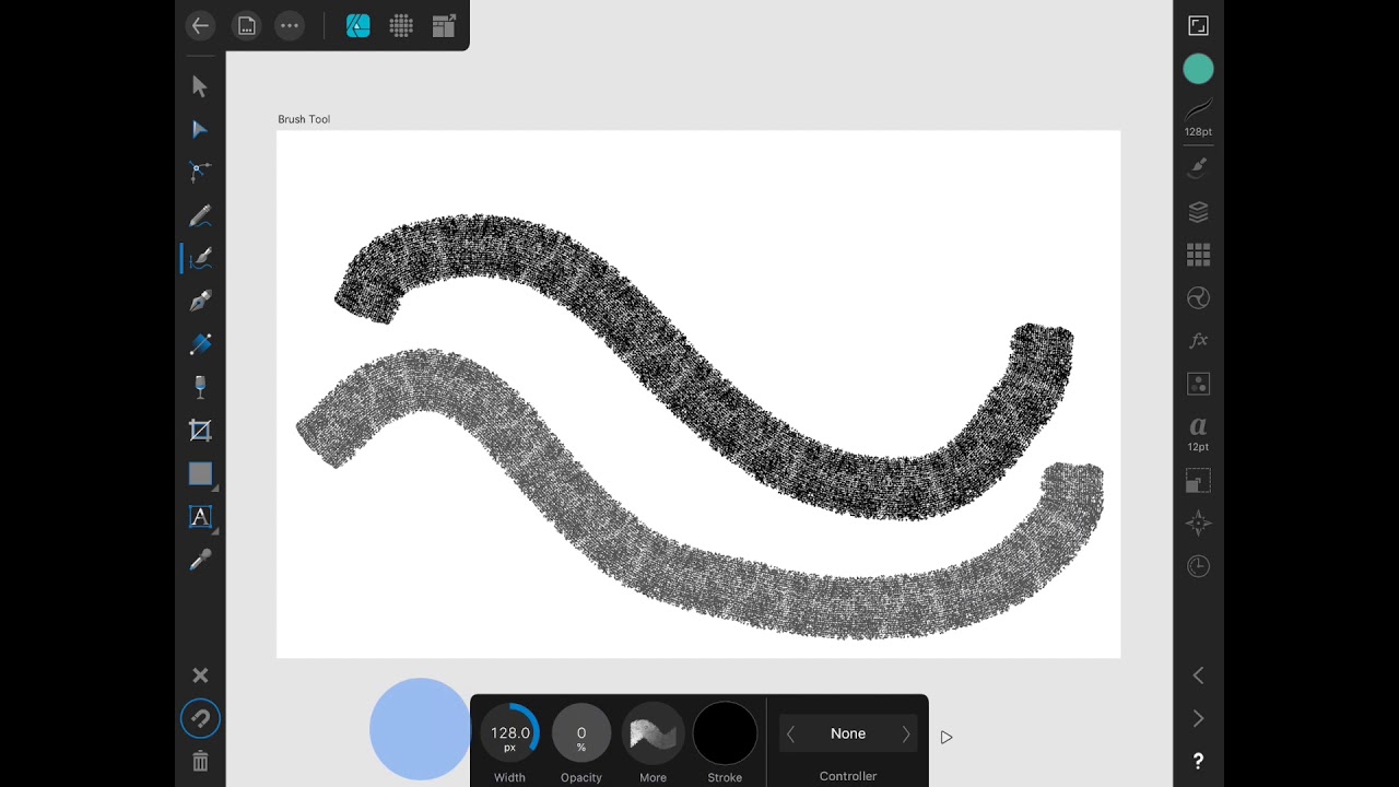 Vector Brush Tool in Affinity Designer and iPad - YouTube