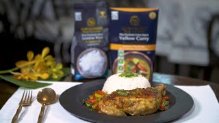 Yellow Curry Baked Chicken Cerole Blue Elephant Royal Thai Cuisine