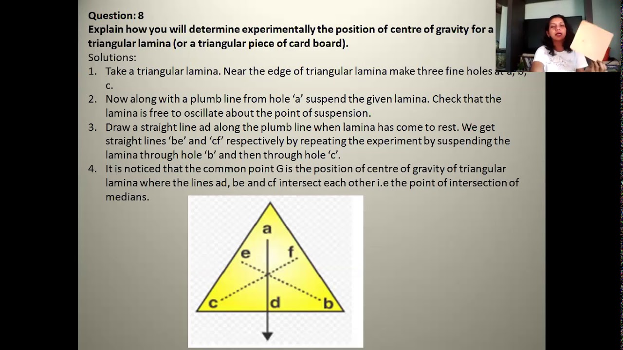 Centre Of Gravity - ICSE Std 10 Physics - By Jayashree - YouTube