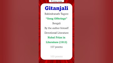 Gitanjali (Song Offerings) by Rabindranath Tagore — Quick English Literature Revision!