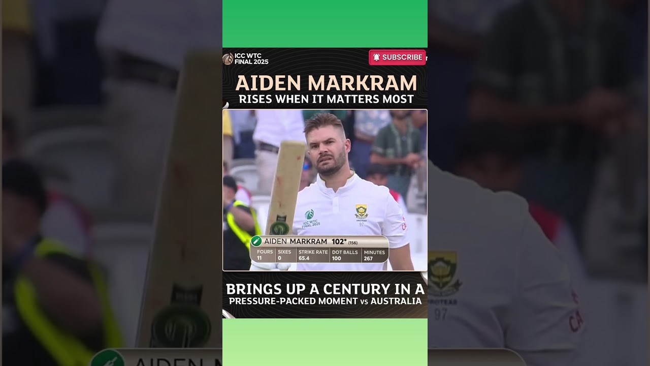 Aiden MARKRAM Smashes Century Against Australia in WTC Final 2025! 