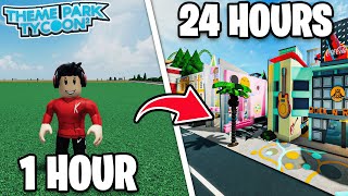 1 VS 24 HOUR THEME PARK *Challenge* in Theme Park Tycoon 2!