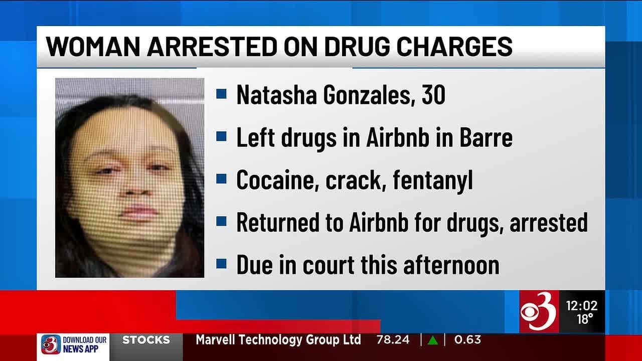 Connecticut woman arrested after leaving drugs in Barre Airbnb, police say