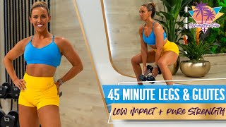 Pure Strength Legs and Glutes NO JUMPING Workout *AtHome Leg Day* | STF  Day 8