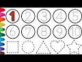12345| Number Counting | 1234 Number Names | 1 To 10 Numbers | 123 learning for kids | Shapes Song