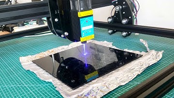 PSE-22. Using the optional laser module to cut acrylic.