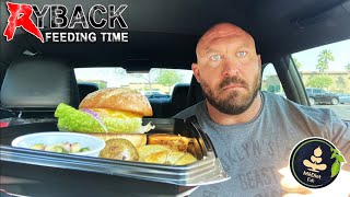Ryback Feeding Time: MeDiet Cafe Mushroom Burger with Potato Slices