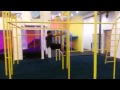 Amazing acrobat owns the monkey bars Amazing acrobat owns the monkey bars