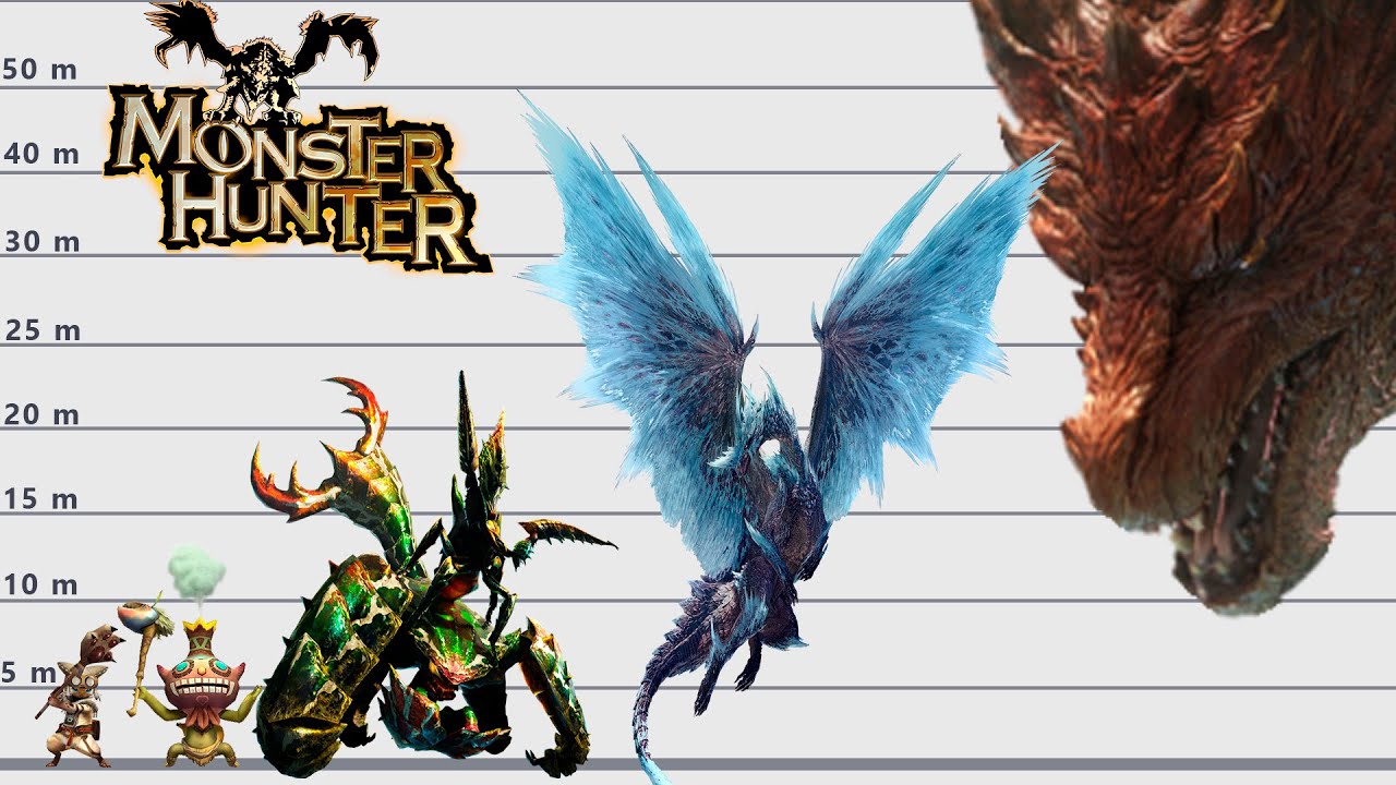 Monster Hunter Rise: All Monsters Size Comparison 