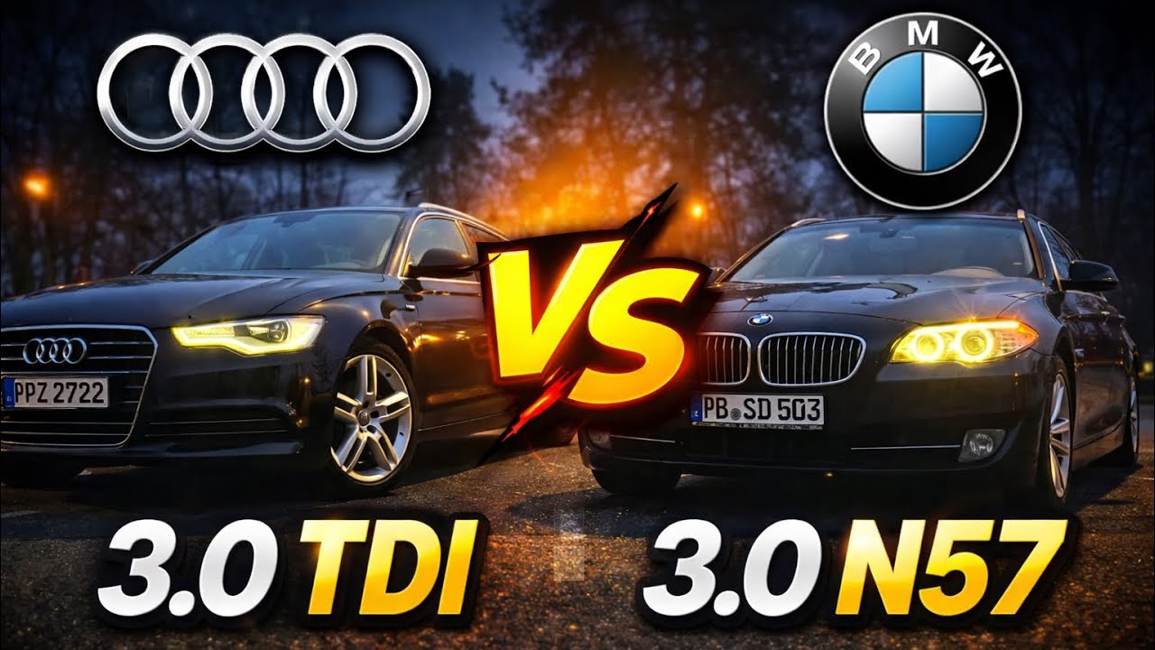 AUDI ПРОТИВ BMW - тестдрайв и гонки - какой дизель лучше?!￼￼