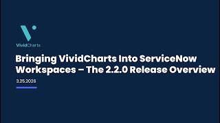 Embed VividCharts Reports in ServiceNow Workspaces
