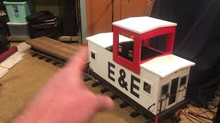Backyard Railroad Intro To 7.5 Gauge Locomotive Flatbed Train Car & Caboose