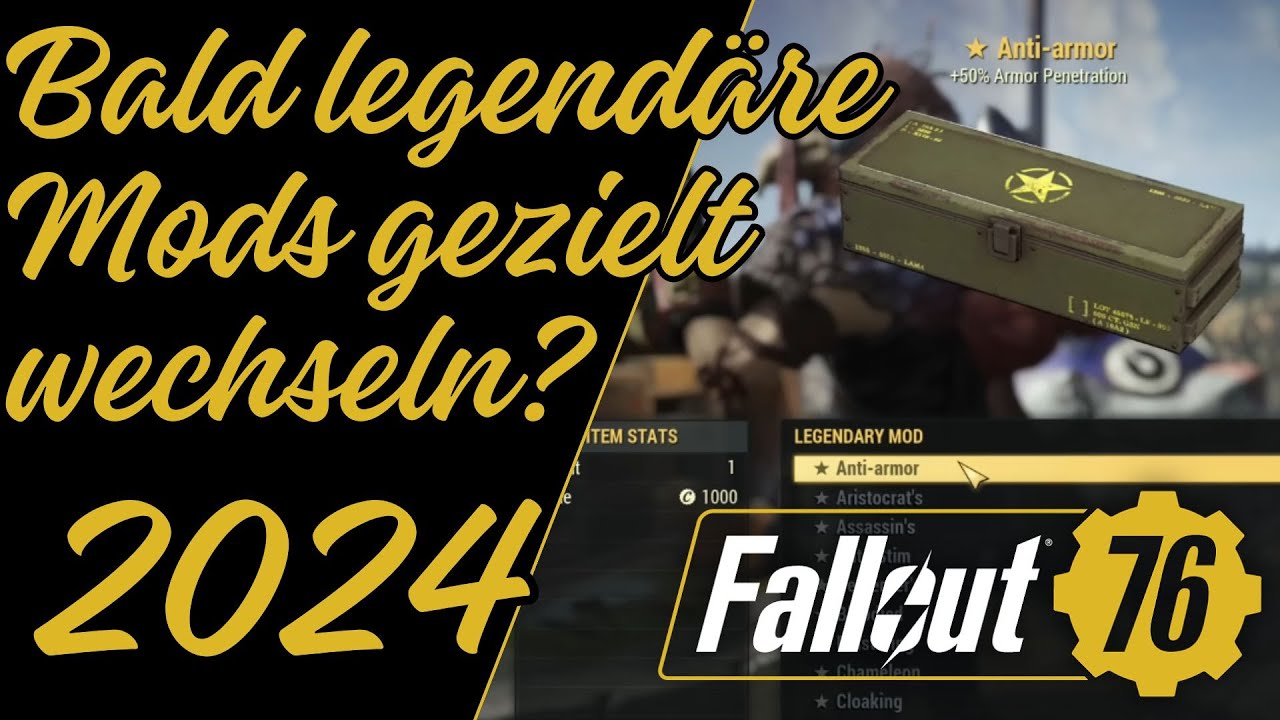 Fallout 76 Legendäre Mods bald geziehlt craften und einbauen? YouTube