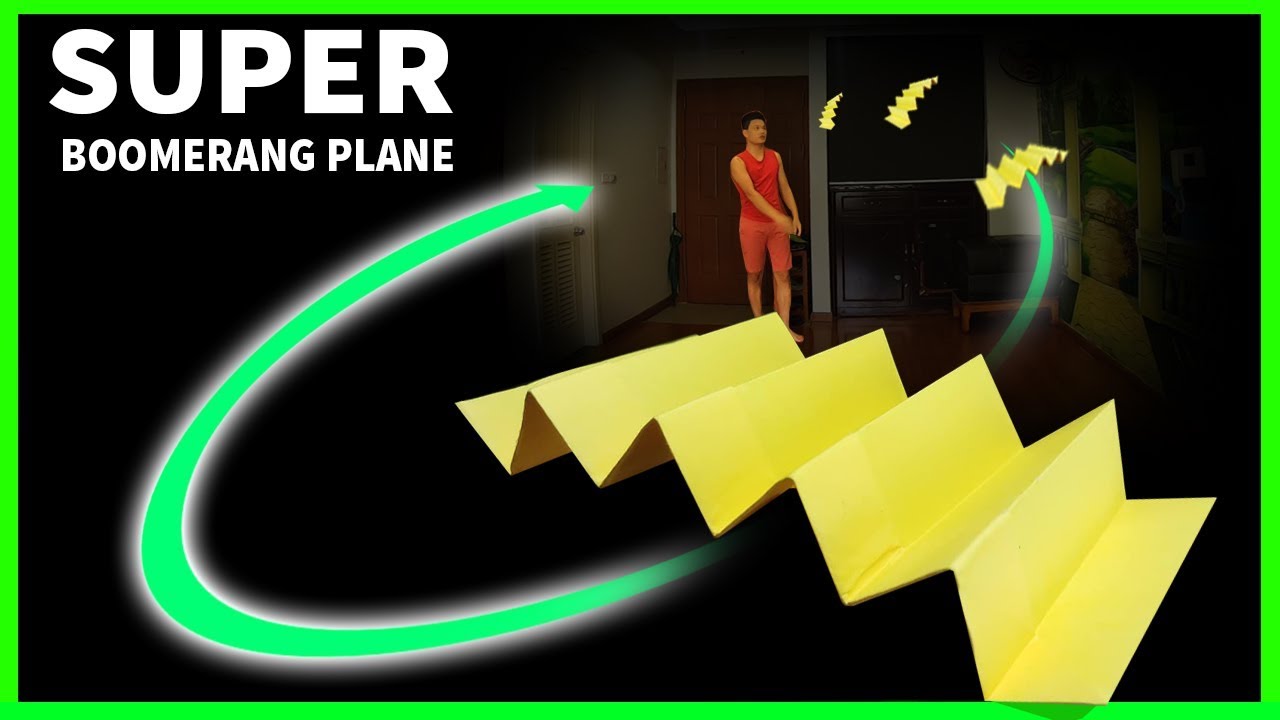 Super paper boomerang airplane  Cch gp my bay boomerang siu l  boomerang plane king