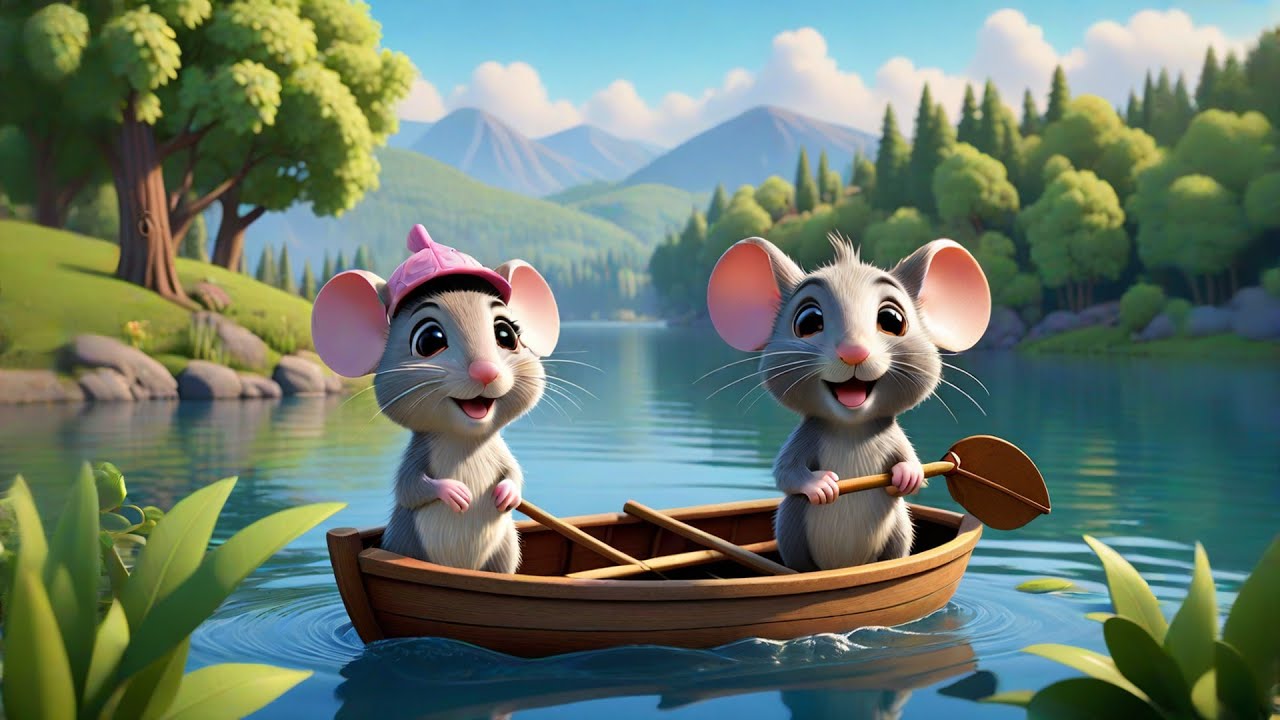 Two Baby Mice Sail in a Boat | Gentle Counting Song for Kids | Nursery Rhymes and Baby Songs
