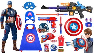 Captain America Toys Collection Unboxing Review-Cloak，Mask，gloves，pistol，Shield，Laser sword