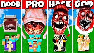 Minecraft Battle: FAMILY BRIDGE WORM HOUSE BUILD CHALLENGE NOOB vs PRO vs HACKER vs GOD - Animation screenshot 5