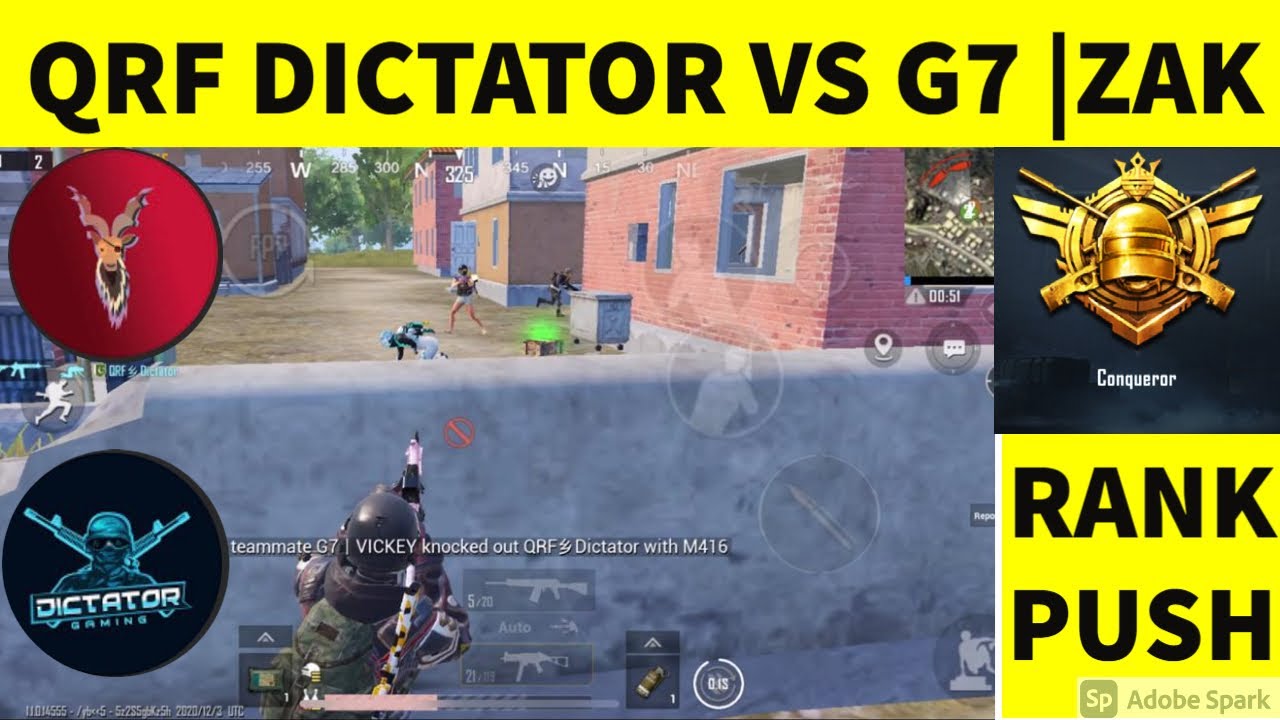 Dictator Gaming VS Zak Gaming in pochinki 🔥 | Asia Conquerer Rank Push | Zak Gaming
