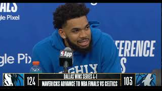 Karl Anthony Towns PostGame Full Interview | Dallas Mavericks vs Minnesota Timberwolves