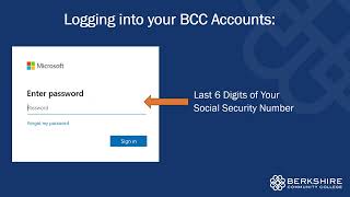 Logging into BCC Accounts for Bridge to College students