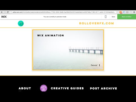 Using Wix Animations with Rollover App