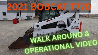 2021 Bobcat T770 Skid Steer Loader Walk Around & Operational Video     $44,900