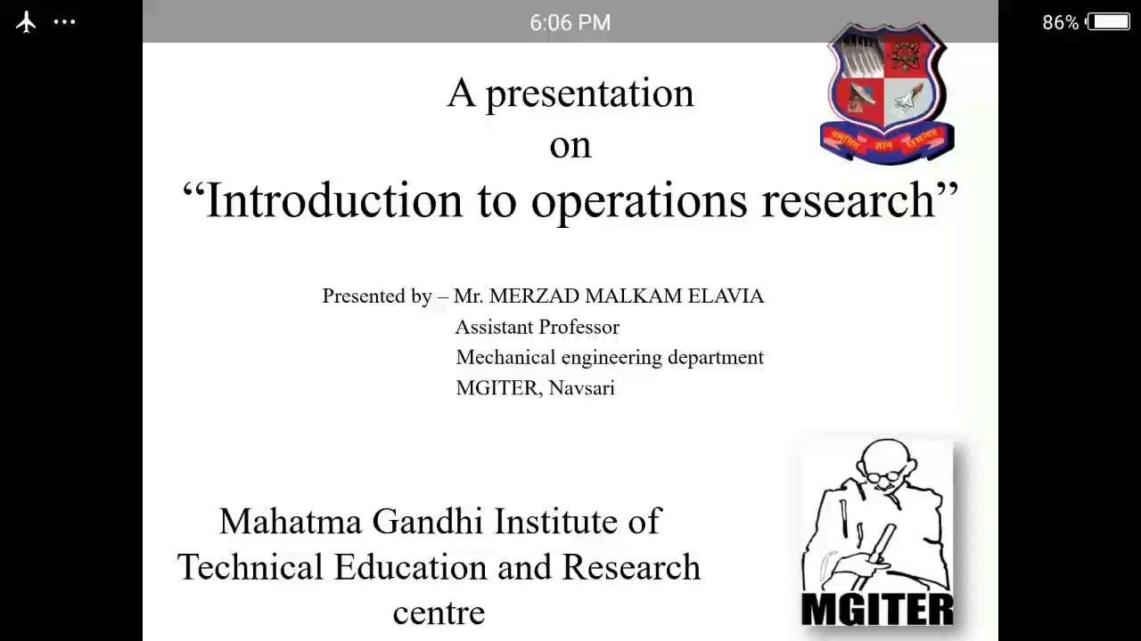 Introduction to operation research