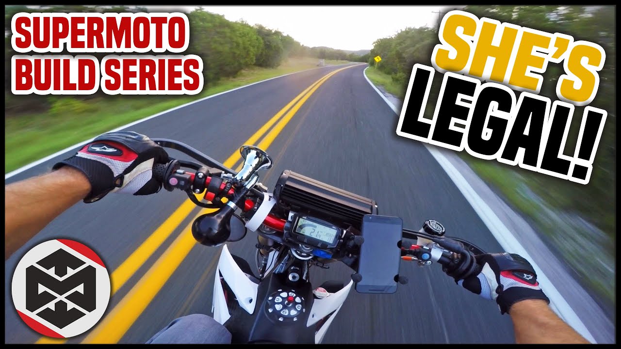FIRST RIDE on my CRF450R SUPERMOTO!!