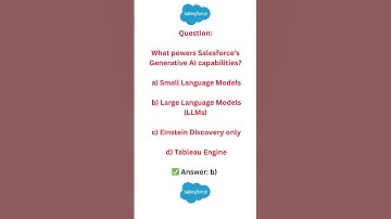 Salesforce AI Specialist MCQ #Salesforce #SalesforceAI #SalesforceMCQ