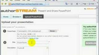 PowerPoint to YouTube with authorSTREAM