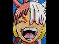 【PIXEL ART】ドット絵のウタをPOSCAで描いてみた。#shorts