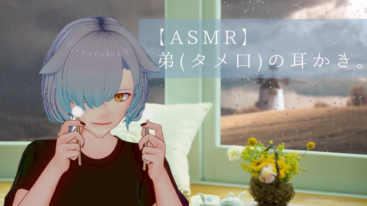 弟が耳かきするよ。綿棒で耳かき&耳ふー