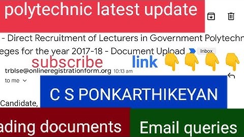 TRB polytechnic uploading documents latest update #trbnewstodaytamilnadu #trblatestnews #trb