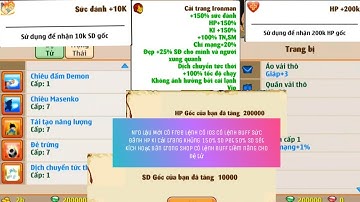 Nro Lậu Mới cực chiến Sever Free Lệnh buff sức đánh hp ki cải trang 150% sd lệnh buff tn cho đệ tử