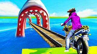 Bikes vs impossible shark challenge in GTA 5