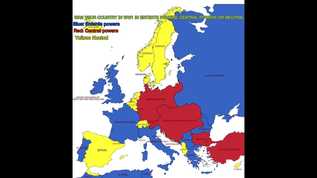 Was your country in WW1 entente, central or neutral?  