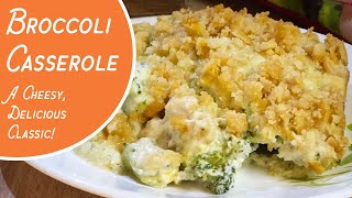 Easy Broccoli Casserole with Ritz Cracker topping - An easy casserole recipe for dinner or anytime!