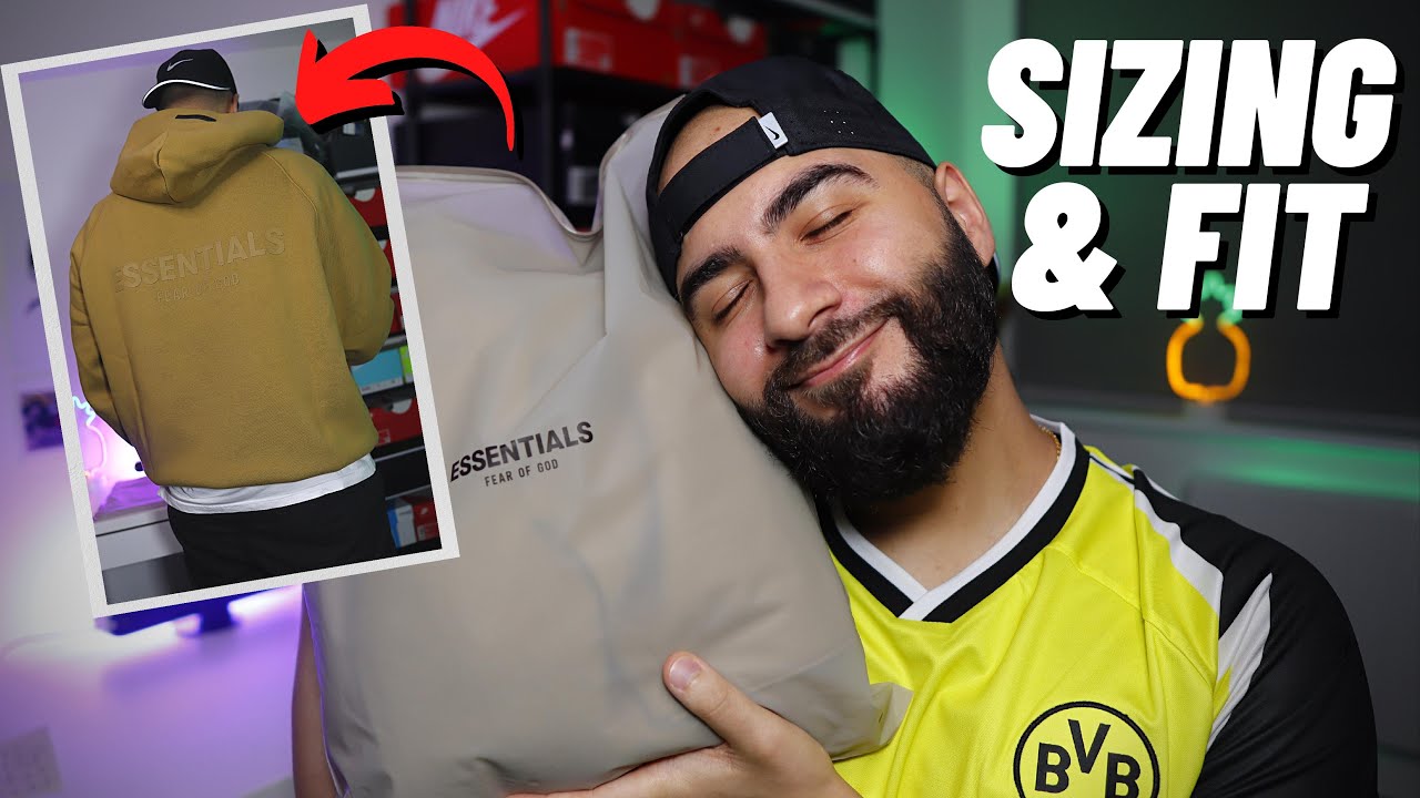 FEAR OF GOD ESSENTIALS HOODIE FALL 21 | Sizing & Fit - YouTube 