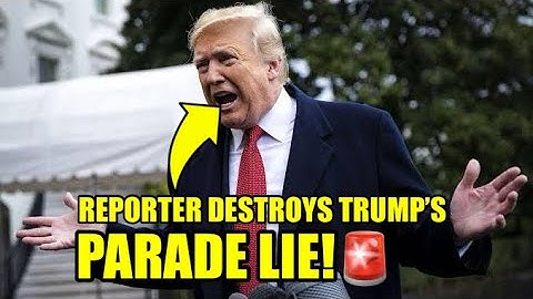 Trump LIES About His Parade, Gets DESTROYED By Reporter🚨