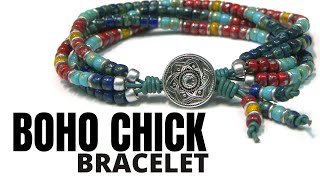 How to make a Boho Chick Bracelet  Beading Ideas