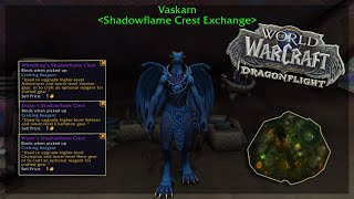 WoW Farm How To Get Shadow Flame Crest's, Trader Location, Smelly Trash Pile 10.1 Patch Dragonflight