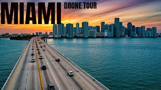 Miami, Florida USA  sky scrapers by drone  - 4K Video Ultra