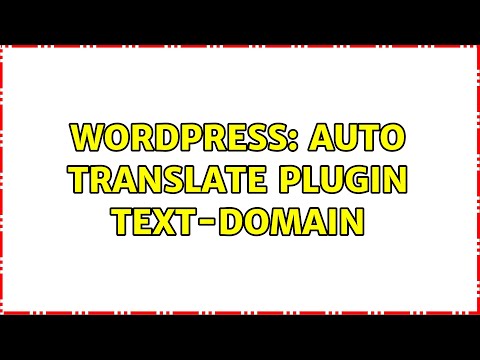 Wordpress: Auto translate plugin text-domain