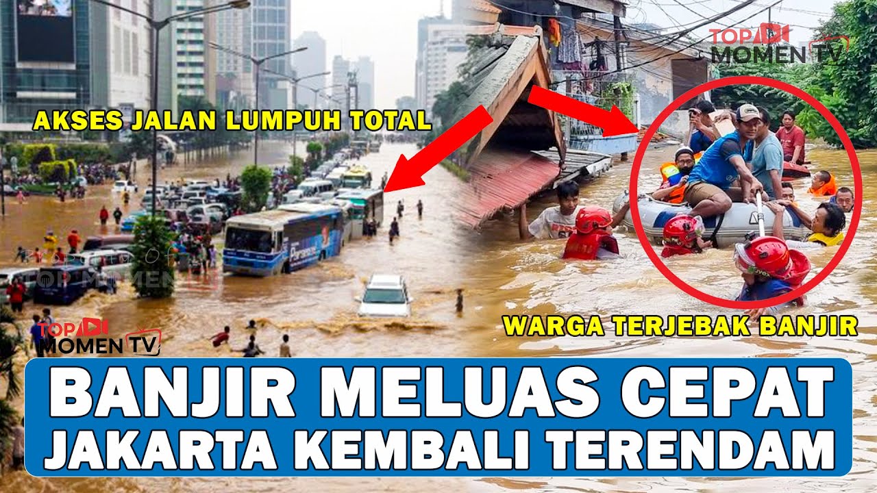 Banjir Jakarta Meluas, 47 RT dan 23 Ruas Jalan Masih Terendam